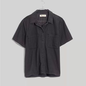 Madewell Denim Short Sleeve Button Up in Lunar Wash